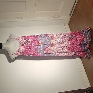 Forever 21 Maxi Colorful Pattern, Sleeveless Dress, Size: L